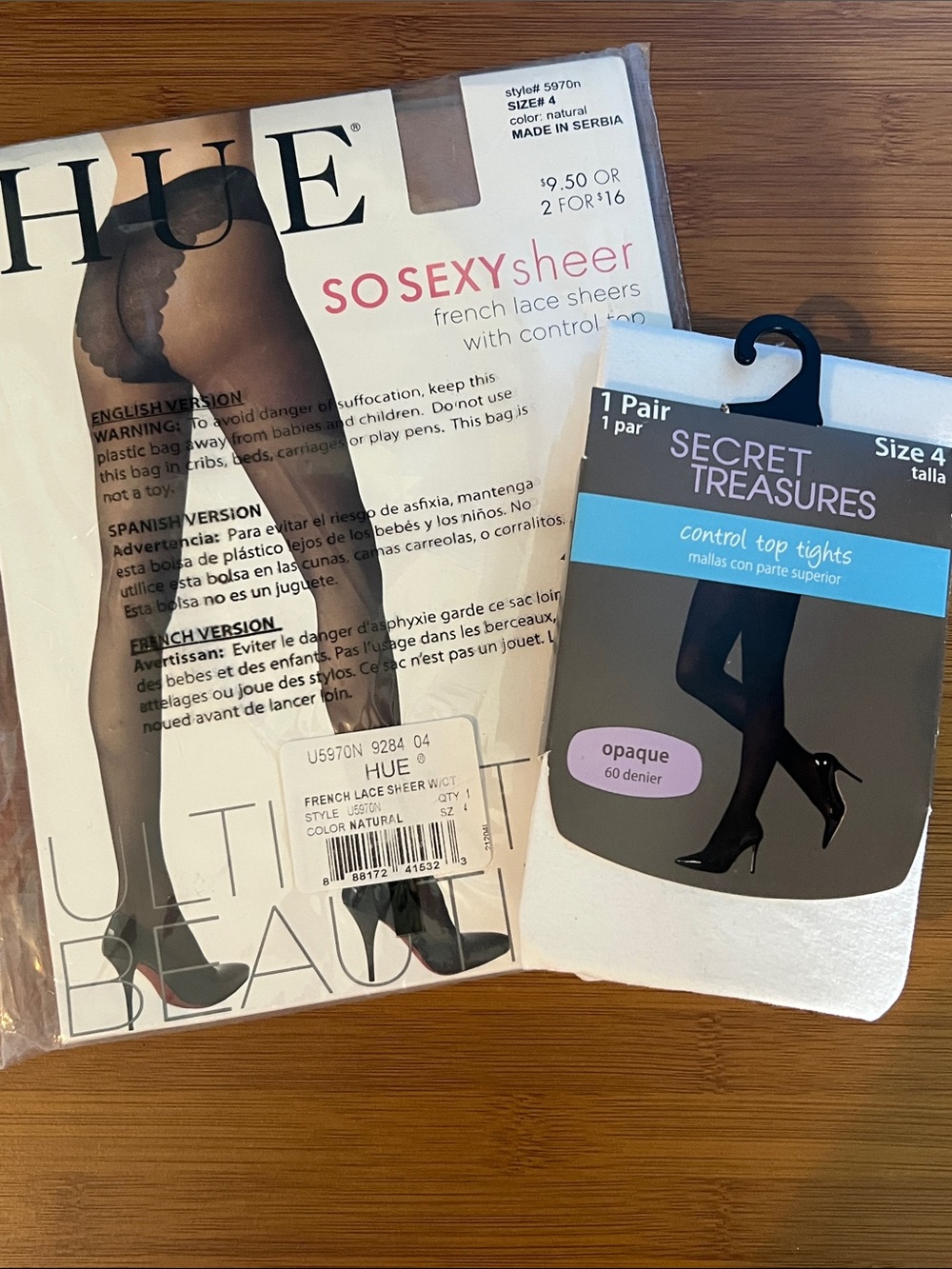 2 NEW nylons and Tights Plus Size 4